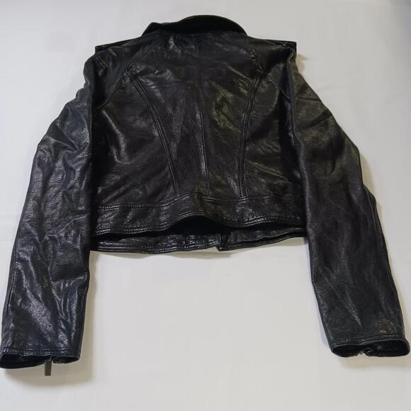 bebe Black Leather Jacket - Picture 2 of 16